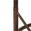 LeisureMod Mendoza Dark Brown Wicker Patio Double Swing Chair in Blue