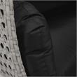 LeisureMod Mendoza Light Gray Wicker Patio Double Swing Chair in Black