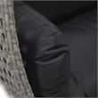 LeisureMod Mendoza Light Gray Wicker Patio Double Swing Chair in Dark Gray