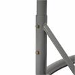 LeisureMod Mendoza Light Gray Wicker Patio Double Swing Chair in Light Gray