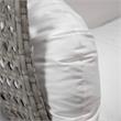 LeisureMod Mendoza Light Gray Wicker Patio Double Swing Chair in White
