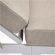 LeisureMod Chelsea Aluminum Outdoor Chaise Lounge Chair With Beige Cushion