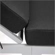 LeisureMod Chelsea Aluminum Outdoor Chaise Lounge Chair With Balck Cushion