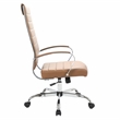 LeisureMod Benmar High-Back Mid-Century Modern Leather Office Chair in Brown