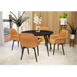 LeisureMod Ravenna Round Ebony Wood 47