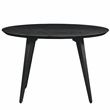 LeisureMod Ravenna Round Ebony Wood 47