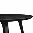 LeisureMod Ravenna Round Ebony Wood 47