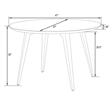 LeisureMod Ravenna Round Ebony Wood 47