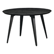 LeisureMod Ravenna Round Ebony Wood 47