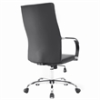 LeisureMod Sonora Modern High-Back Leather Conference Office Chair in Black