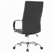 LeisureMod Sonora Modern High-Back Leather Conference Office Chair in Black