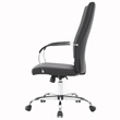 LeisureMod Sonora Modern High-Back Leather Conference Office Chair in Black