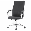 LeisureMod Sonora Modern High-Back Leather Conference Office Chair in Black