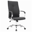 LeisureMod Sonora Modern High-Back Leather Conference Office Chair in Black