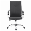 LeisureMod Sonora Modern High-Back Leather Conference Office Chair in Black