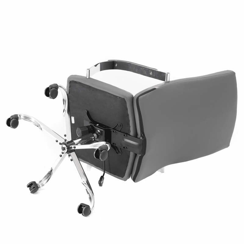 LeisureMod Sonora Modern High-Back Leather Conference Office Chair in Gray
