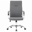LeisureMod Sonora Modern High-Back Leather Conference Office Chair in Gray