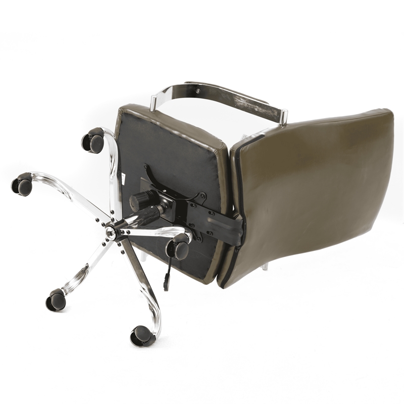 LeisureMod Sonora Modern High-Back Leather Conference Office Chair Olive Green