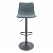 LeisureMod Tilbury Modern Adjustable Height & swivel Bar Stool in Peacock Blue