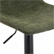 LeisureMod Tilbury Modern Adjustable Height & swivel Bar Stool in Olive Green