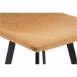 LeisureMod Elland Modern Upholstered Leather Bar Stool in Light Brown