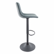 LeisureMod Tilbury Modern Adjustable Bar Stool Set of 2 in Peacock Blue