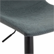 LeisureMod Tilbury Modern Adjustable Bar Stool Set of 2 in Peacock Blue