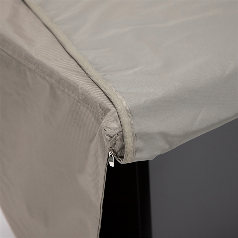 LeisureMod Chelsea Waterproof Fabric Rectangle Fire Pit Table Cover Brown