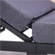 LeisureMod Chelsea Outdoor Chaise Lounge Chair With Blue Cushions Set of 2