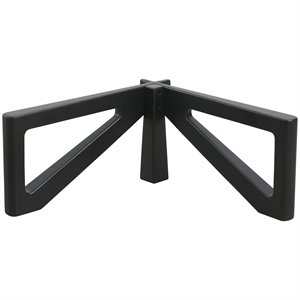 LeisureMod Imperial Triangle Coffee Table Base in Black