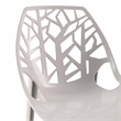 LeisureMod Cornelia Modern Plastic Dining Side Chair in Solid Gray