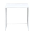 LeisureMod Cisco Modern Powder-Coated Stainless Steel Finish Side Table White