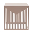 LeisureMod Cisco Modern Powder-Coated Stainless Steel Finish Side Table Brown