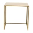 LeisureMod Cisco Modern Powder-Coated Stainless Steel Finish Side Table Gold