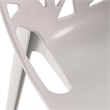 LeisureMod Cornelia Modern Plastic Dining Side Chair Set of 2 Solid Gray