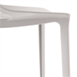 LeisureMod Cornelia Modern Plastic Dining Side Chair Set of 2 Solid Gray