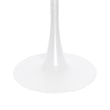 LeisureMod Bristol Modern Dining Table with Wood Top and Iron Base White
