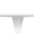 LeisureMod Bristol Modern Dining Table with Wood Top and Iron Base White
