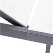 LeisureMod Marlin Patio Chaise Lounge Chair With Black Aluminum Frame White
