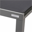 LeisureMod Marlin Patio Chaise Lounge Chair With Black Aluminum Frame Black