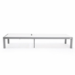 LeisureMod Marlin Patio Chaise Lounge Chair With Black Aluminum Frame White