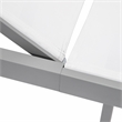LeisureMod Marlin Patio Chaise Lounge Chair With Black Aluminum Frame White