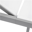 LeisureMod Marlin Patio Chaise Lounge Aluminum Grey Frame Set of 2 White