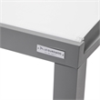 LeisureMod Marlin Patio Chaise Lounge Aluminum Grey Frame Set of 2 White