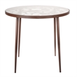 LeisureMod Devon 5-Piece Aluminum Dining Set with Table and 4 Chairs Brown
