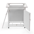 LeisureMod Walbrooke Patio Square Aluminum Tank Holder with Slats Design White