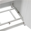 LeisureMod Walbrooke Patio Square Aluminum Tank Holder with Slats Design White