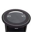 LeisureMod Walbrooke Patio Round Aluminum Tank Holder with Slats Design Black