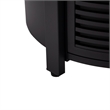 LeisureMod Walbrooke Patio Round Aluminum Tank Holder with Slats Design Black