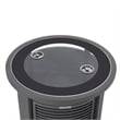 LeisureMod Walbrooke Patio Round Aluminum Tank Holder with Slats Design Gray